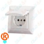 پریز برق ارت دربدار الیزه سفید