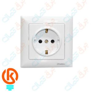 پریز برق ارت دار الیزه سفید