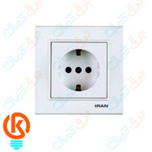 پریز برق ارت دار برلیان سفید