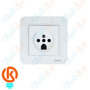 پریز تلفن دوکاره ارس سفید