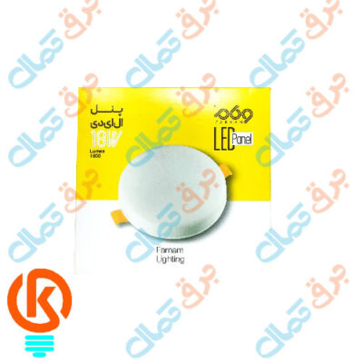 پنل ال ای دی 18 وات گرد روکار سایز شو فرنام